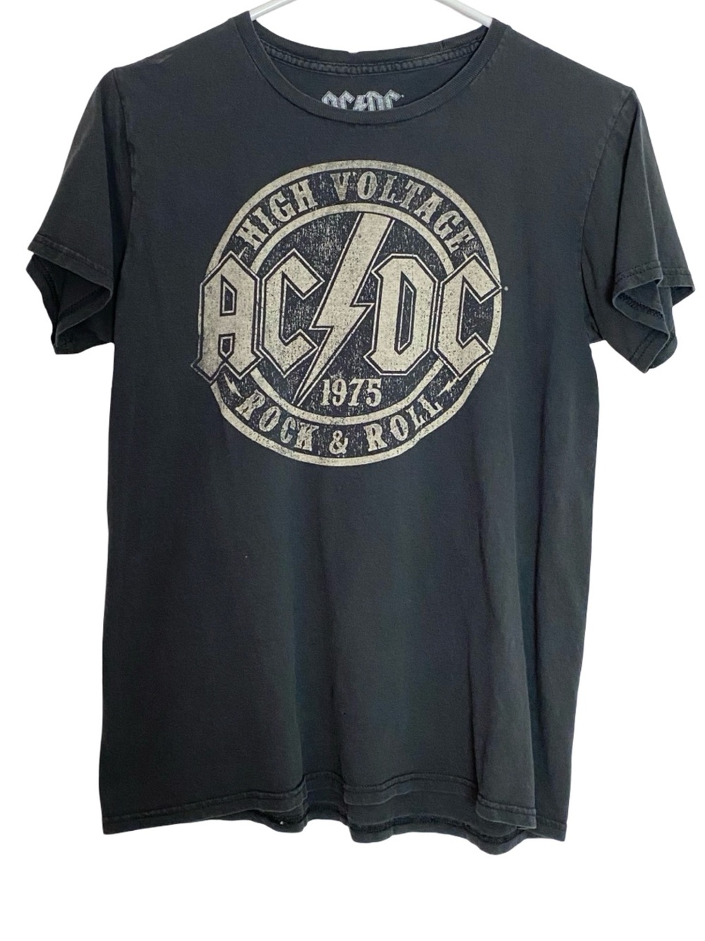 ACDC AC/DC Band Tee Tshirt Womens Size Medium Chest 17 Length 23 High Voltage